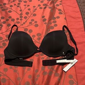 Soma Elegant Black Bra 34B Sweetheart Demi